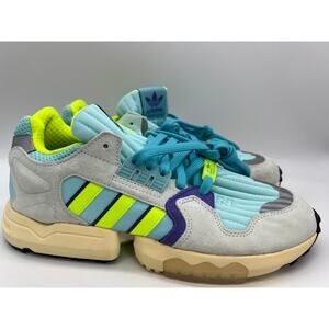 Adidas Originals ZX Torsion Clear Aqua/Solar/Yellow/Purple Men's EF4343 Size 10